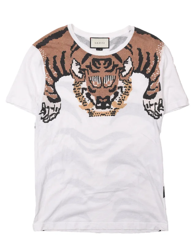 Tiger Stripes T-Shirt-- Polka Dot Checkered Tartan