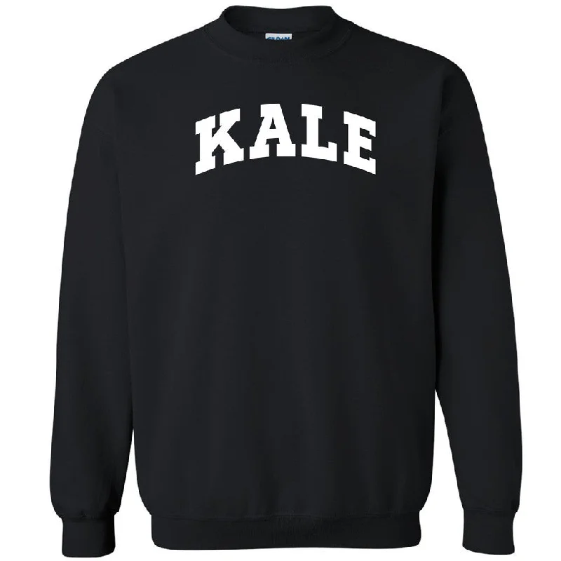 Zexpa Apparelâ„¢ Kale University Unisex Crewneck Vegeterian Vegan Funny Organics Sweatshirt Hoodie with Elastic Cuffs Stretchable Comfortable