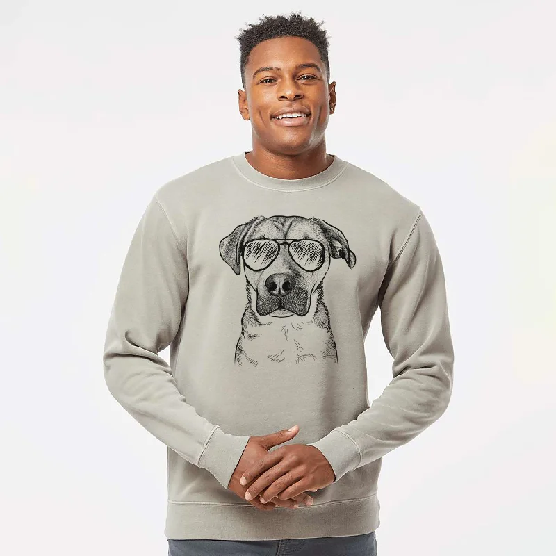 Aviator Nemo the Mixed Breed - Unisex Pigment Dyed Crew Sweatshirt Hoodie with Elastic Waist Stretchable Comfortable Aviator Nemo the Mixed Breed - Unisex Pigment Dyed Crew Sweatshirt Hoodie with Elastic Waist Stretchable Comfortable