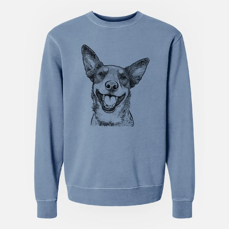 Bare Lily the Australian Cattle Dog - Unisex Pigment Dyed Crew Sweatshirt Hoodie with Magnetic Closure Innovative Modern Bare Lily the Australian Cattle Dog - Unisex Pigment Dyed Crew Sweatshirt Hoodie with Magnetic Closure Innovative Modern