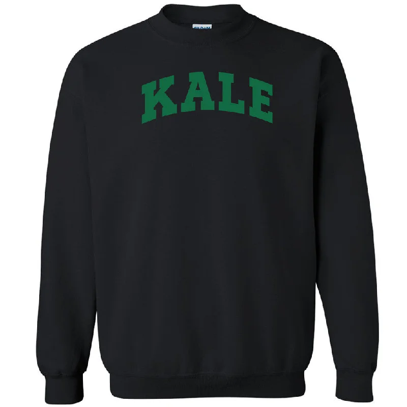 Zexpa Apparelâ„¢ Kale Green University Unisex Crewneck Vegeterian Vegan Organics Sweatshirt Hoodie with Ribbed Neckline Snug Warm