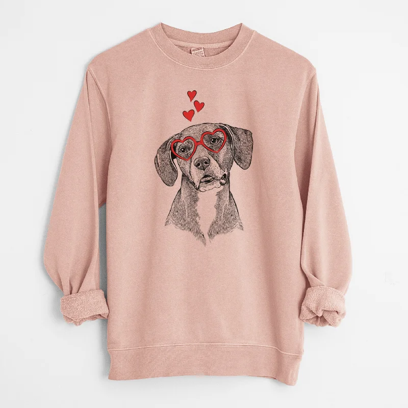 Valentine Zeena the Plott Hound Mix - Unisex Pigment Dyed Crew Sweatshirt Hoodie Crop Top Short Trendy Valentine Zeena the Plott Hound Mix - Unisex Pigment Dyed Crew Sweatshirt Hoodie Crop Top Short Trendy