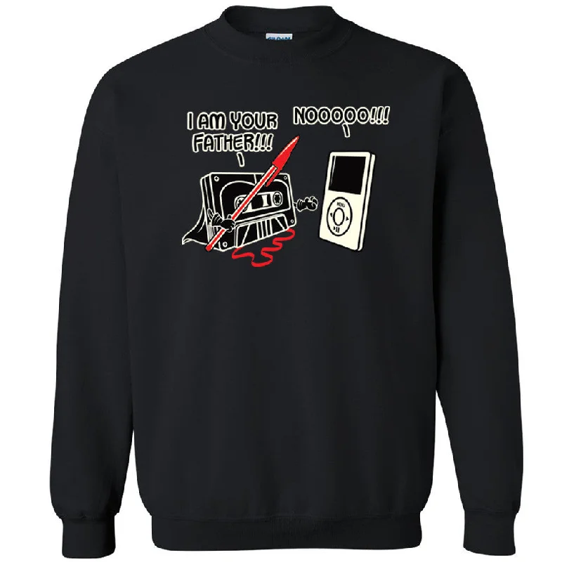 Zexpa Apparelâ„¢ I'm Your Father Unisex Crewneck Casette Darth Vader I-Pod Sweatshirt Hoodie with Double Zipper Versatile Adjustable