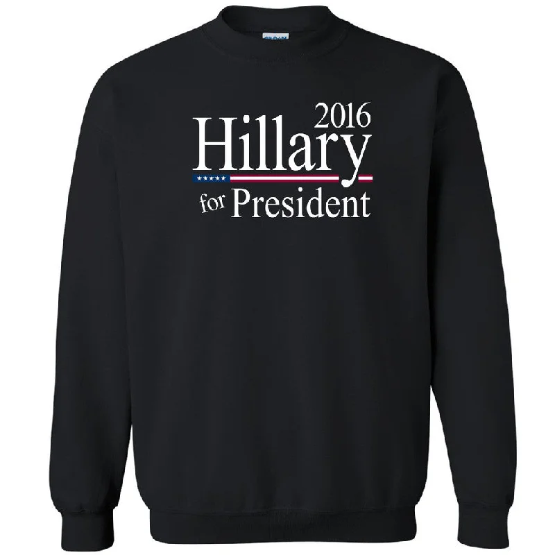 Zexpa Apparelâ„¢ Hillary For President 2016 Unisex Crewneck Democrat Vote 16 Sweatshirt Hoodie with Hem Applique Textured Unique Zexpa Apparelâ„¢ Hillary For President 2016 Unisex Crewneck Democrat Vote 16 Sweatshirt Hoodie with Hem Applique Textured Unique