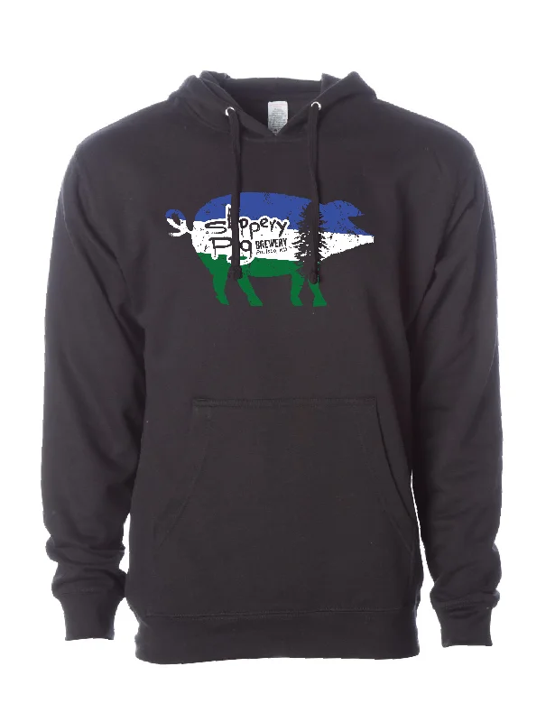 Slippery Pig · Cascadia Hoodie Hoodie with Color Block Contrast Stylish