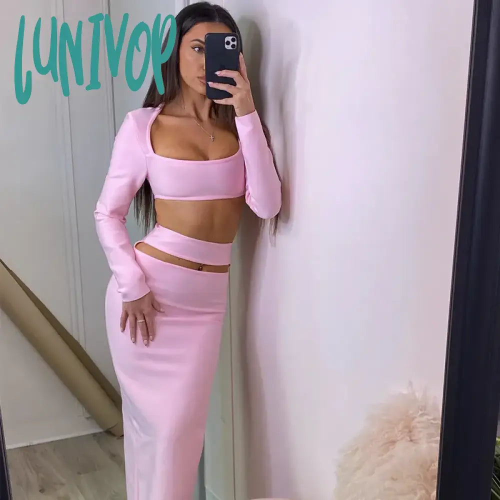 Lunivop High Quality Sexy Bandage 2 Piece Sets Women Outfit Robes D'Occasion Formelles Vestidos De Fiesta Party Dresses Clothes Tunics Hiking breathable Lunivop High Quality Sexy Bandage 2 Piece Sets Women Outfit Robes D'Occasion Formelles Vestidos De Fiesta Party Dresses Clothes Tunics Hiking breathable