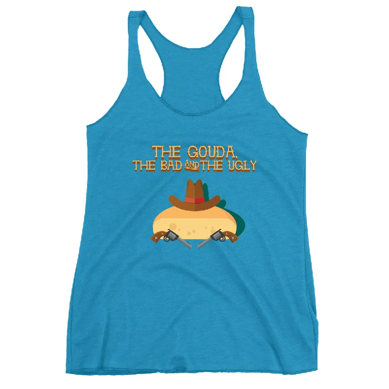 Movie The Food™ "The Gouda, The Bad, The Ugly" Women's Racerback Tank Top ivory tank top