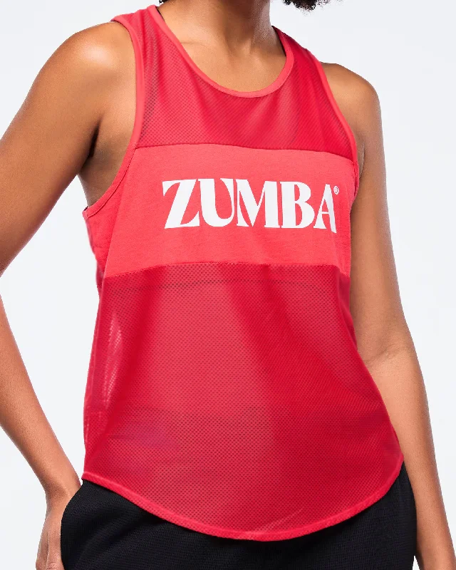Zumba Haus Mesh Tank cotton tank top