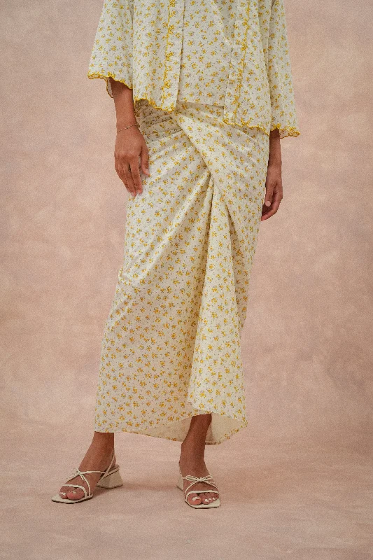 The Signature Knot Skirt in Daffodil corduroy skirt durable