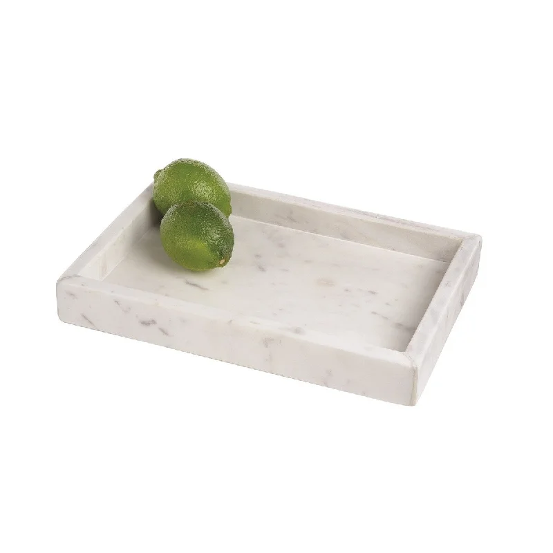 Marble Tank Tray 12x8" Opal White one shoulder tank